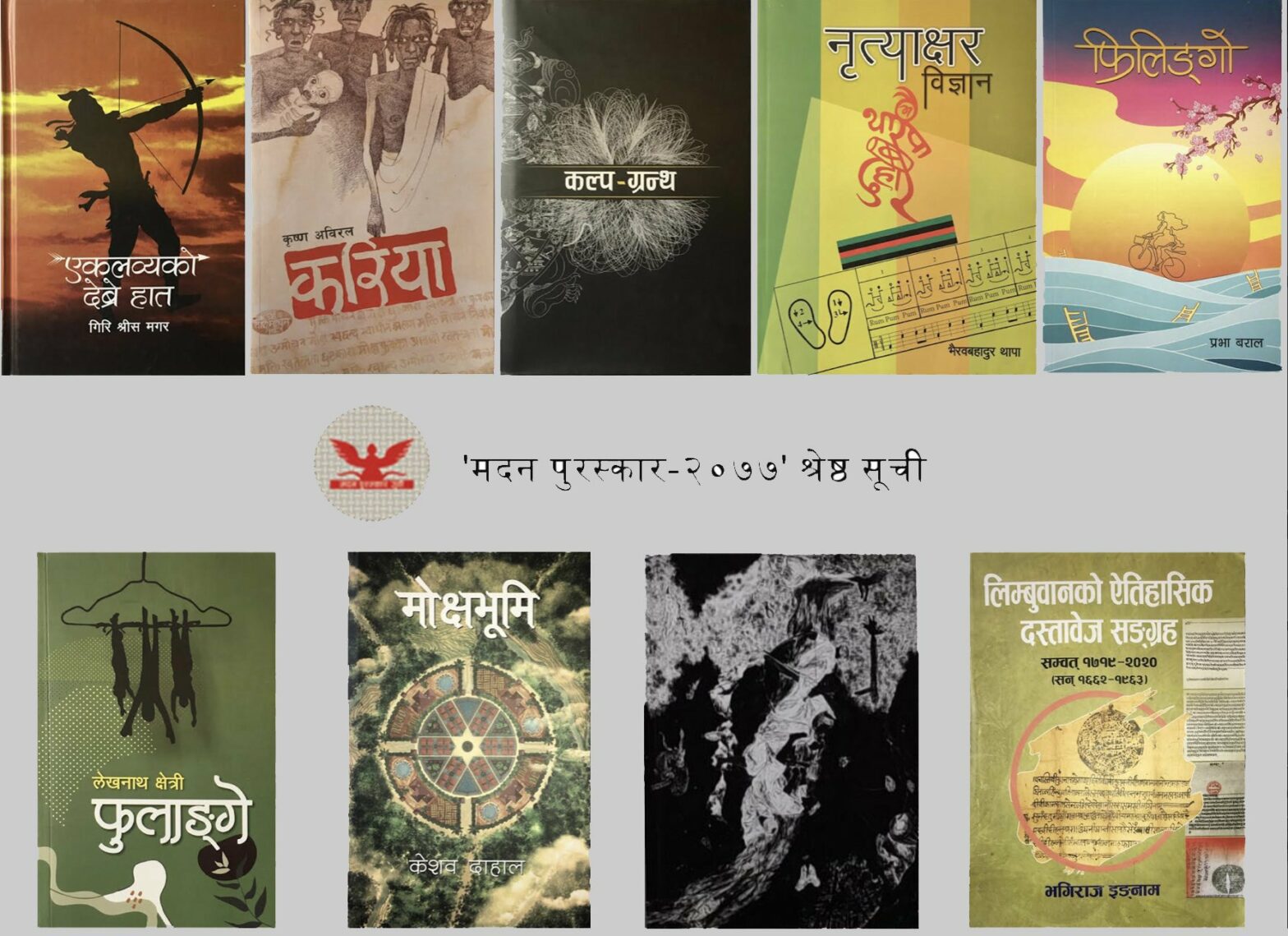 मदन पुरस्कारका लागि ९ पुस्तक प्रारम्भिक सूचिमा छनोट