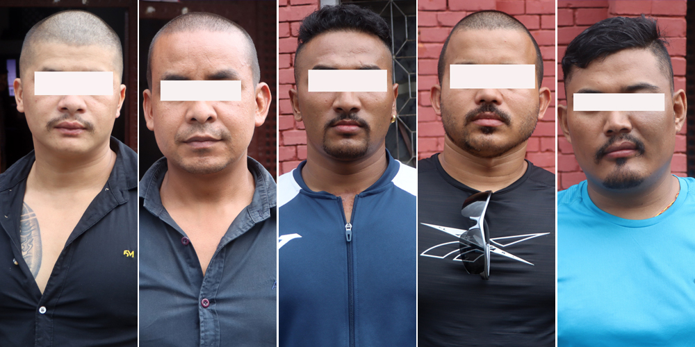 बौद्धबाट सर्वसाधारणलाई धम्क्याउने पाँच जना पक्राउ