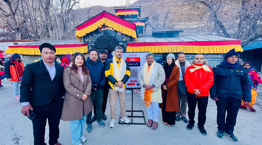 मुक्तिनाथमा भारतीय पर्यटकले  क्यूआर स्क्यान गरी भेटी दिन पाउने