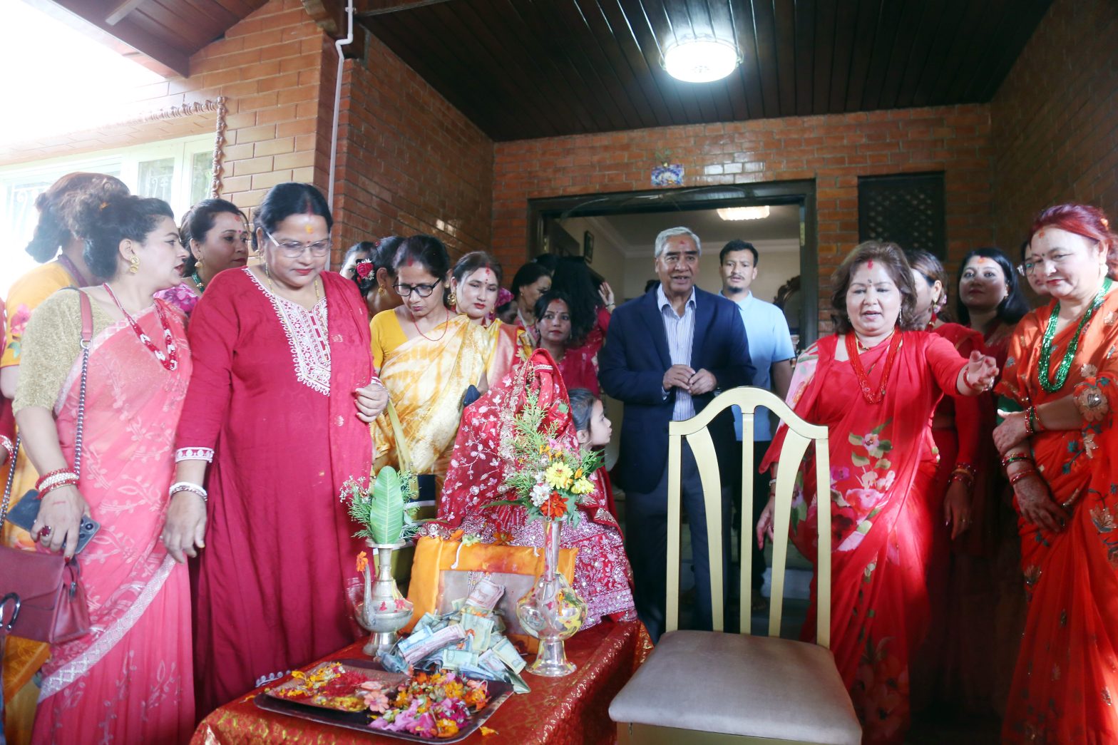 कांग्रेस सभापति देउवा निवासमा मनाइयो गौरा पर्व