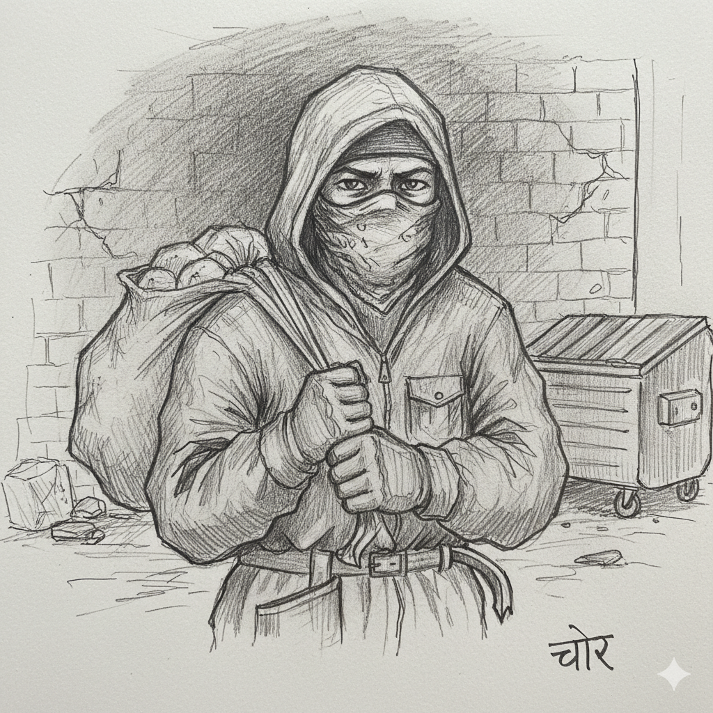 मध्यरातमा प्रहरीको भेषमा ‘चोर’ आएपछि….