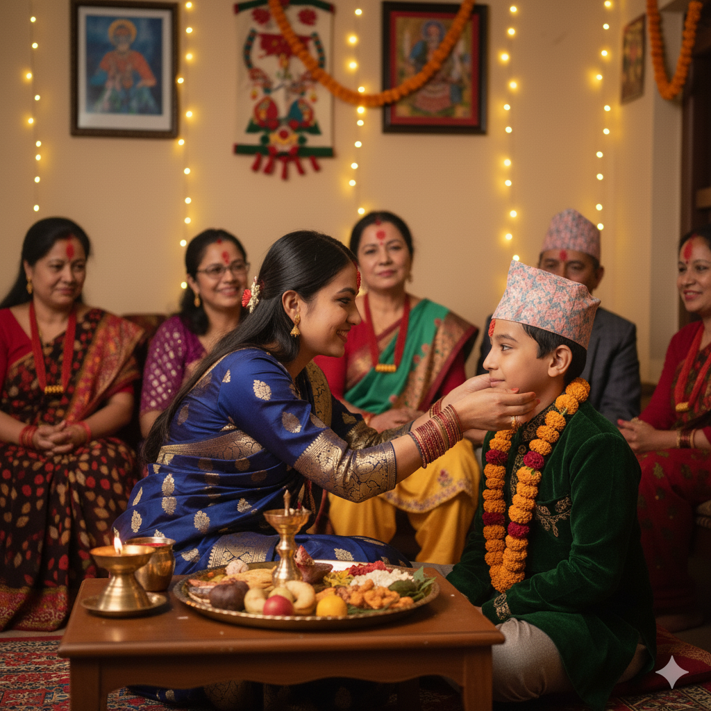 आज भाइटीका मनाईदै, उत्तम साइत ११ः३९ बजे