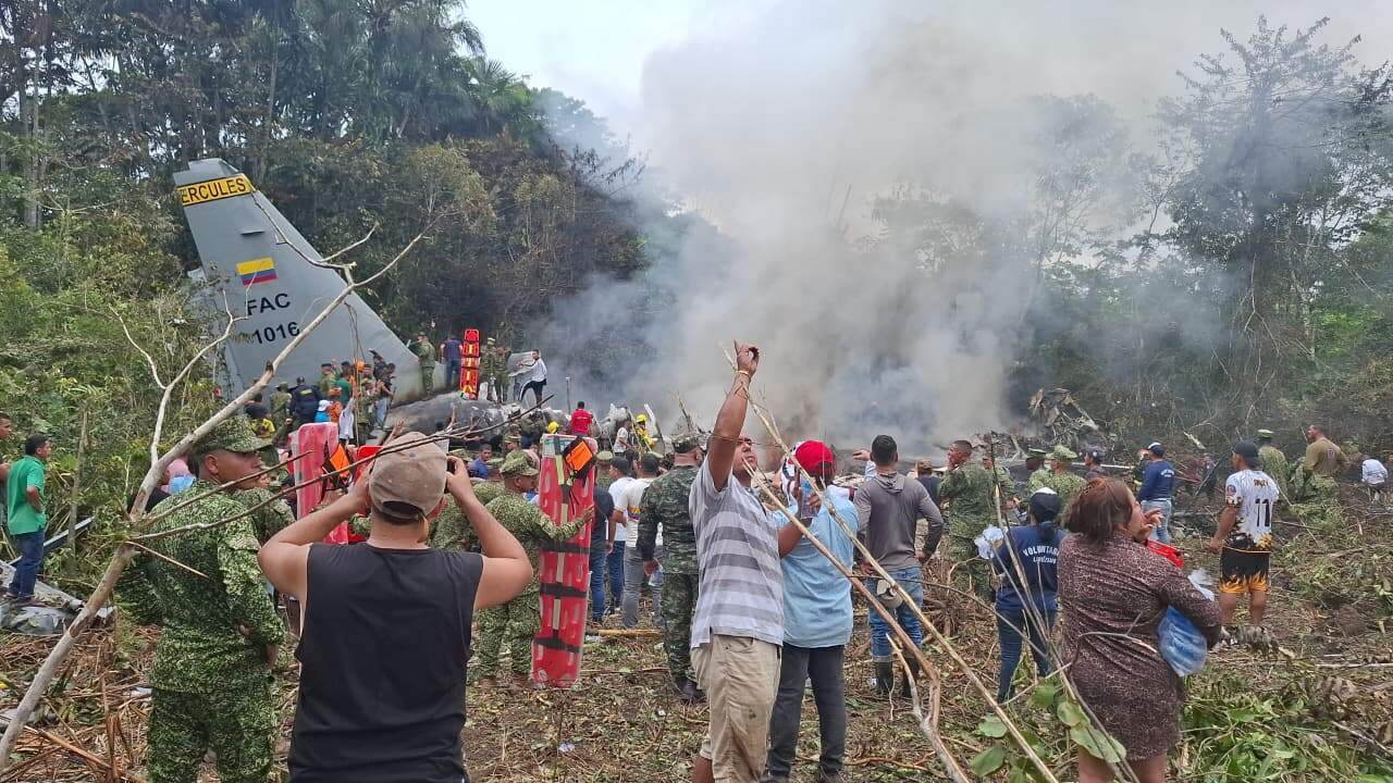 कोलम्बियामा सैन्य विमान दुर्घटनामा मृत्यु हुनेको संख्या ६६ पुग्यो