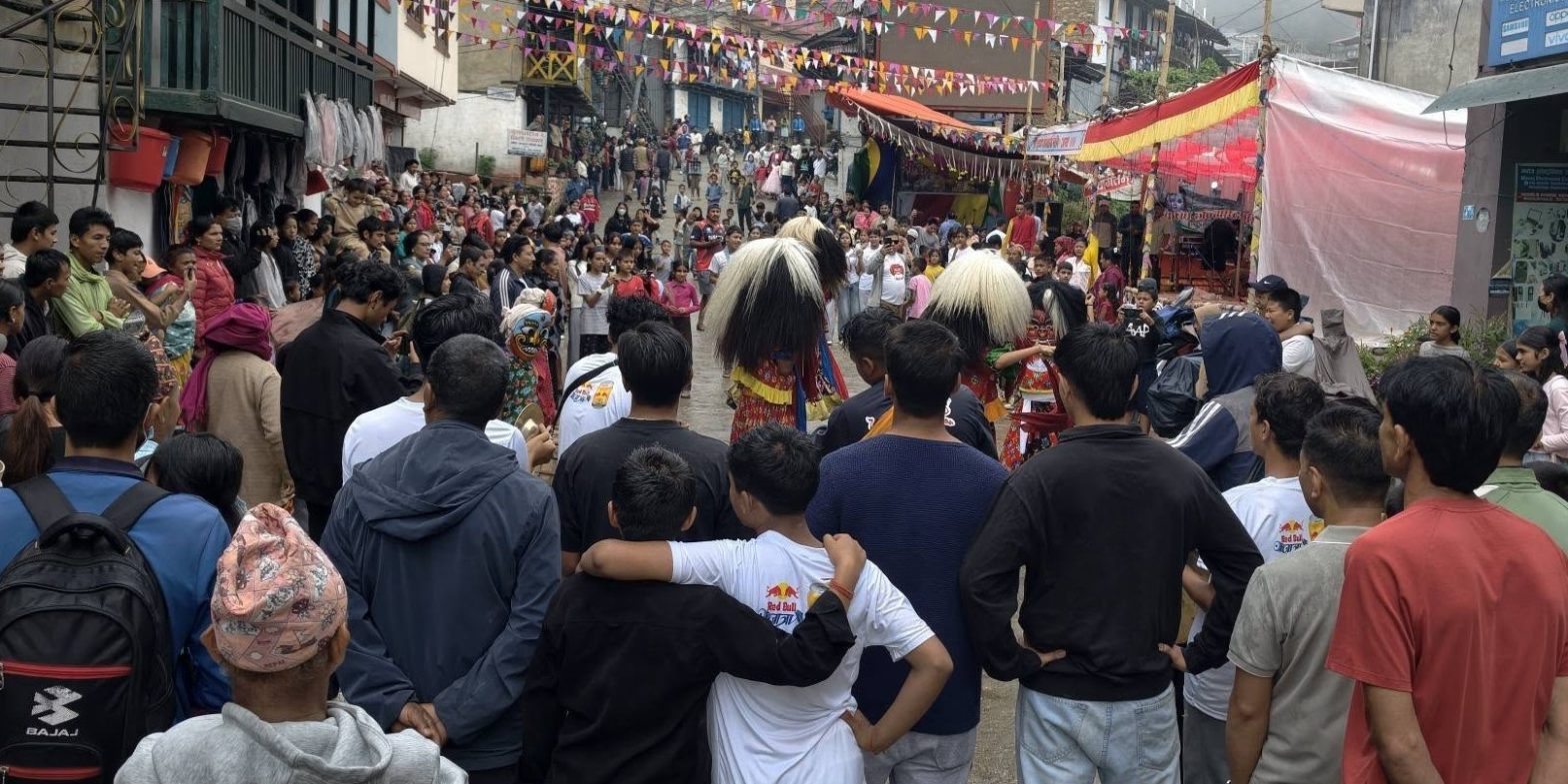 नेवार समुदायको प्रमुख चाड लाखेजात्रा :  भोटेकोशी बाढीका कारण औपचारिकता मात्रै पूरा